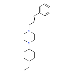 ChemSpider 2D Image | 1-Cinnamyl-4-(4-ethylcyclohexyl)piperazine | C21H32N2