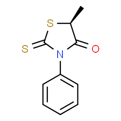 ChemSpider 2D Image | (5S)-5-Methyl-3-phenyl-2-thioxo-1,3-thiazolidin-4-one | C10H9NOS2