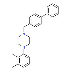 ChemSpider 2D Image | 1-(4-Biphenylylmethyl)-4-(2,3-dimethylphenyl)piperazine | C25H28N2