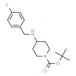 ChemSpider 2D Image | 1-BOC-4-(4-FLUORO-BENZYLAMINO)-PIPERIDINE | C17H25FN2O2
