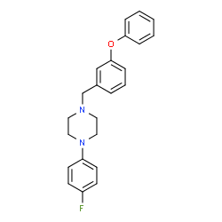 ChemSpider 2D Image | 1-(4-Fluorophenyl)-4-(3-phenoxybenzyl)piperazine | C23H23FN2O