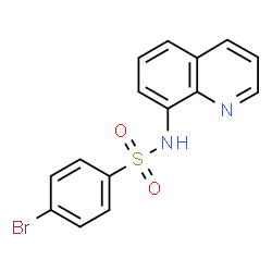 ChemSpider 2D Image | 4-Bromo-N-(8-quinolinyl)benzenesulfonamide | C15H11BrN2O2S