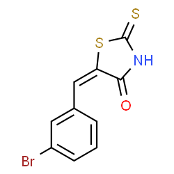 ChemSpider 2D Image | (5E)-5-(3-Bromobenzylidene)-2-thioxo-1,3-thiazolidin-4-one | C10H6BrNOS2