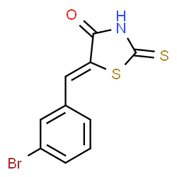 ChemSpider 2D Image | (5Z)-5-(3-Bromobenzylidene)-2-thioxo-1,3-thiazolidin-4-one | C10H6BrNOS2