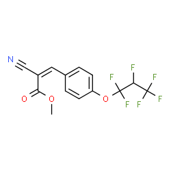 ChemSpider 2D Image | Methyl (2Z)-2-cyano-3-[4-(1,1,2,3,3,3-hexafluoropropoxy)phenyl]acrylate | C14H9F6NO3
