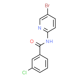 ChemSpider 2D Image | N-(5-Bromo-2-pyridinyl)-3-chlorobenzamide | C12H8BrClN2O