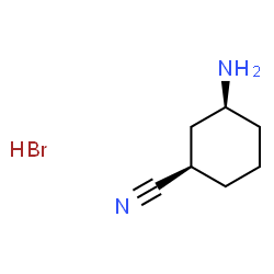 ChemSpider 2D Image | (1R,3S)-3-Aminocyclohexanecarbonitrile hydrobromide (1:1) | C7H13BrN2