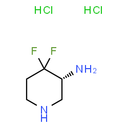 ChemSpider 2D Image | (3R)-4,4-Difluoro-3-piperidinamine dihydrochloride | C5H12Cl2F2N2
