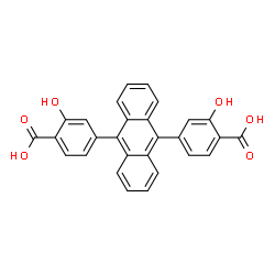 ChemSpider 2D Image | 4,4'-(9,10-Anthracenediyl)bis(2-hydroxybenzoic acid) | C28H18O6