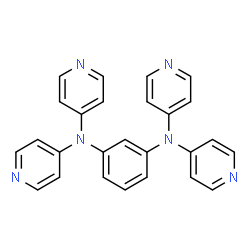 ChemSpider 2D Image | N,N,N',N'-Tetra(4-pyridinyl)-1,3-benzenediamine | C26H20N6