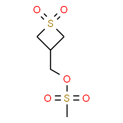 ChemSpider 2D Image | (1,1-Dioxido-3-thietanyl)methyl methanesulfonate | C5H10O5S2