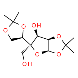 ChemSpider 2D Image | (3aR,5R,6S,6aR)-5-[(4R)-2,2-Dimethyl-1,3-dioxolan-4-yl]-5-(hydroxymethyl)-2,2-dimethyltetrahydrofuro[2,3-d][1,3]dioxol-6-ol (non-preferred name) | C13H22O7