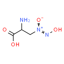 ChemSpider 2D Image | 3-[(Z)-Hydroxy-NNO-azoxy]alanine | C3H7N3O4