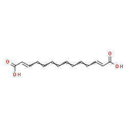 ChemSpider 2D Image | (2E,4E,6E,8E,10E,12E)-2,4,6,8,10,12-Tetradecahexaenedioic acid | C14H14O4