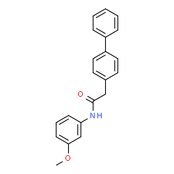 ChemSpider 2D Image | 2-(4-Biphenylyl)-N-(3-methoxyphenyl)acetamide | C21H19NO2