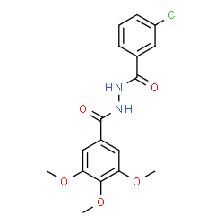 ChemSpider 2D Image | N'-(3-Chlorobenzoyl)-3,4,5-trimethoxybenzohydrazide | C17H17ClN2O5