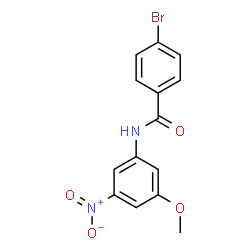 ChemSpider 2D Image | 4-Bromo-N-(3-methoxy-5-nitrophenyl)benzamide | C14H11BrN2O4