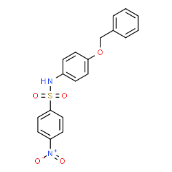 ChemSpider 2D Image | N-[4-(Benzyloxy)phenyl]-4-nitrobenzenesulfonamide | C19H16N2O5S