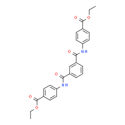 ChemSpider 2D Image | Diethyl 4,4'-[1,3-phenylenebis(carbonylimino)]dibenzoate | C26H24N2O6