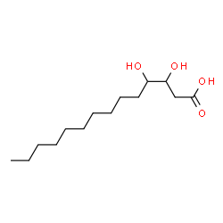 ChemSpider 2D Image | 3,4-dihydroxytetradecanoic acid | C14H28O4