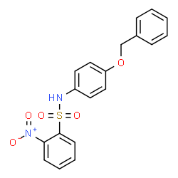ChemSpider 2D Image | N-[4-(Benzyloxy)phenyl]-2-nitrobenzenesulfonamide | C19H16N2O5S