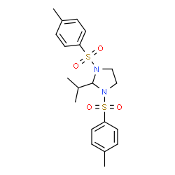 ChemSpider 2D Image | 2-Isopropyl-1,3-bis[(4-methylphenyl)sulfonyl]imidazolidine | C20H26N2O4S2