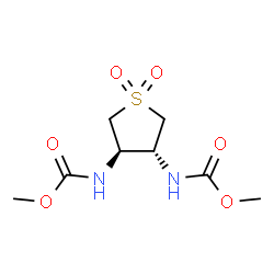 ChemSpider 2D Image | Dimethyl [(3R,4R)-1,1-dioxidotetrahydrothiene-3,4-diyl]biscarbamate | C8H14N2O6S