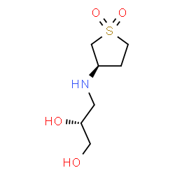 ChemSpider 2D Image | (2R)-3-{[(3R)-1,1-Dioxidotetrahydro-3-thiophenyl]amino}-1,2-propanediol | C7H15NO4S