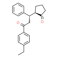 ChemSpider 2D Image | (2R)-2-[(1S)-3-(4-Ethylphenyl)-3-oxo-1-phenylpropyl]cyclopentanone | C22H24O2