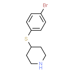 ChemSpider 2D Image | 4-[(4-Bromophenyl)thio]piperidine | C11H14BrNS