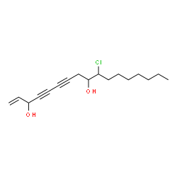 ChemSpider 2D Image | 10-Chloro-1-heptadecene-4,6-diyne-3,9-diol | C17H25ClO2