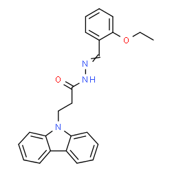 ChemSpider 2D Image | 3-(9H-Carbazol-9-yl)-N'-(2-ethoxybenzylidene)propanehydrazide | C24H23N3O2
