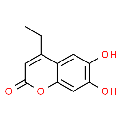 ChemSpider 2D Image | 4-Ethyl-6,7-dihydroxy-2H-chromen-2-one | C11H10O4