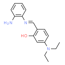 ChemSpider 2D Image | 2-{(E)-[(2-Aminophenyl)imino]methyl}-5-(diethylamino)phenol | C17H21N3O