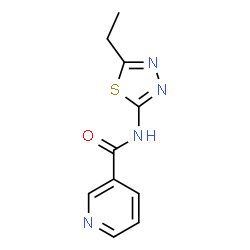 ChemSpider 2D Image | N-(5-Ethyl-1,3,4-thiadiazol-2-yl)nicotinamide | C10H10N4OS