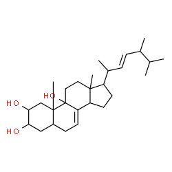 ChemSpider 2D Image | (22E)-Ergosta-7,22-diene-2,3,9-triol | C28H46O3