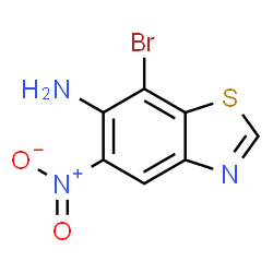 ChemSpider 2D Image | 7-Bromo-5-nitrobenzo[d]thiazol-6-amine | C7H4BrN3O2S
