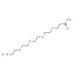 ChemSpider 2D Image | 1-Amino-3,6,9,12-tetraoxapentadecan-15-oic acid | C11H23NO6