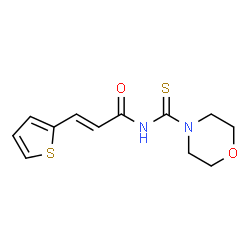 ChemSpider 2D Image | (2E)-N-(Morpholin-4-ylcarbothioyl)-3-(2-thienyl)acrylamide | C12H14N2O2S2