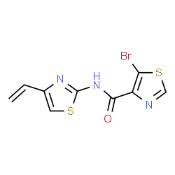 ChemSpider 2D Image | 5-Bromo-N-(4-vinyl-1,3-thiazol-2-yl)-1,3-thiazole-4-carboxamide | C9H6BrN3OS2