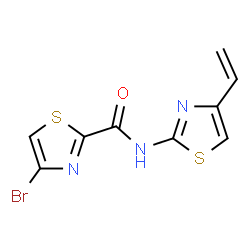 ChemSpider 2D Image | 4-Bromo-N-(4-vinyl-1,3-thiazol-2-yl)-1,3-thiazole-2-carboxamide | C9H6BrN3OS2