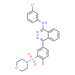 ChemSpider 2D Image | N-(3-Chlorophenyl)-4-[4-methyl-3-(4-morpholinylsulfonyl)phenyl]-1-phthalazinamine | C25H23ClN4O3S