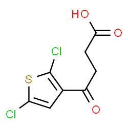 ChemSpider 2D Image | 4-(2,5-Dichloro-3-thienyl)-4-oxobutanoic acid | C8H6Cl2O3S