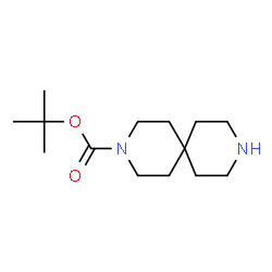 ChemSpider 2D Image | tert-Butyl-3,9-diazaspiro[5.5]undecan-3-carboxylat | C14H26N2O2