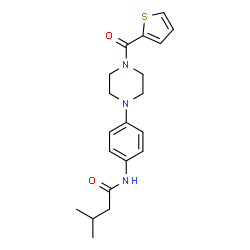 ChemSpider 2D Image | 3-Methyl-N-{4-[4-(2-thienylcarbonyl)-1-piperazinyl]phenyl}butanamide | C20H25N3O2S