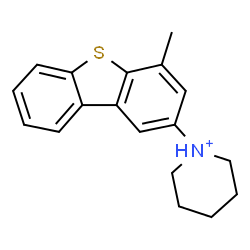ChemSpider 2D Image | 1-(4-Methyldibenzo[b,d]thiophen-2-yl)piperidinium | C18H20NS