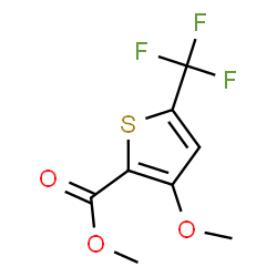 ChemSpider 2D Image | Methyl 3-methoxy-5-(trifluoromethyl)-2-thiophenecarboxylate | C8H7F3O3S