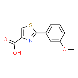 ChemSpider 2D Image | 2-(3-methoxyphenyl)thiazole-4-carboxylic acid | C11H9NO3S