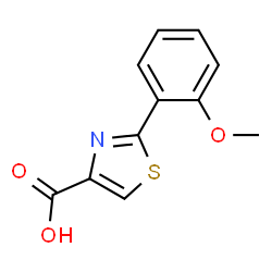 ChemSpider 2D Image | 2-(2-Methoxyphenyl)-1,3-thiazole-4-carboxylic acid | C11H9NO3S