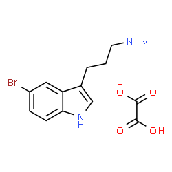 ChemSpider 2D Image | 3-(5-Bromo-1H-indol-3-yl)propan-1-amine oxalate | C13H15BrN2O4
